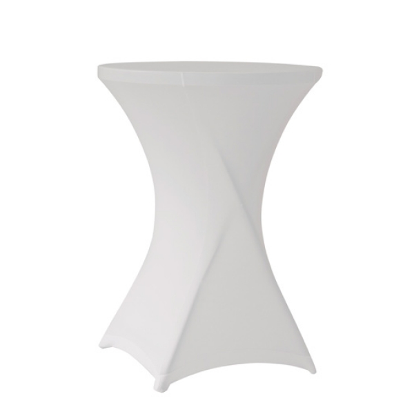 Tavolo cocktail con vestina bianca